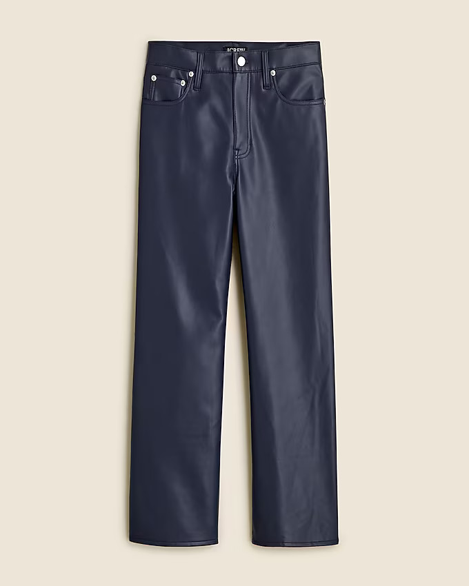 Slim wide-leg pant in faux leather | J. Crew US