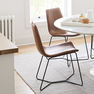 Slope Leather Dining Chair | West Elm (US)