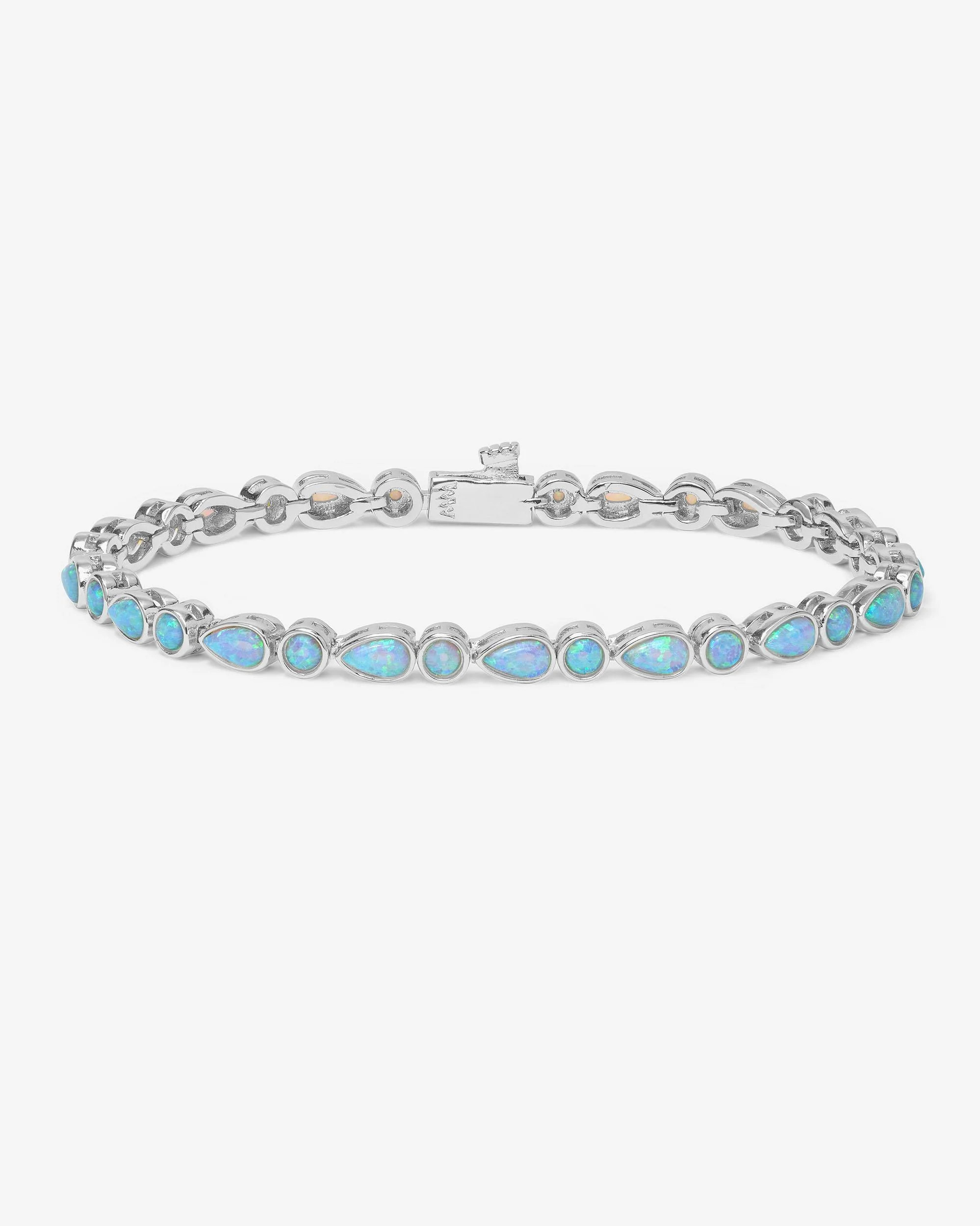 Isla Tennis Bracelet - Silver|Blue Opal | Melinda Maria Jewelry