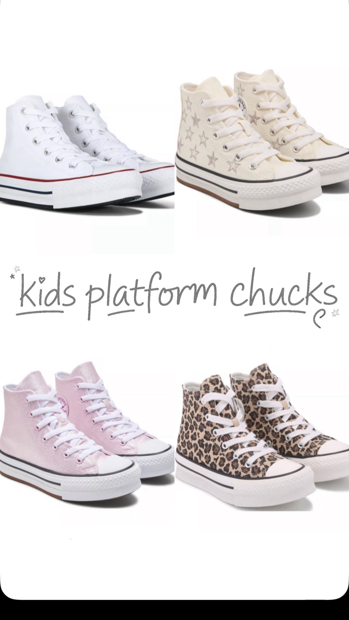 Cutest platform chucks for kids! I want the stars next, all my girls have the white! 

#LTKSaleAlert #LTKKids
