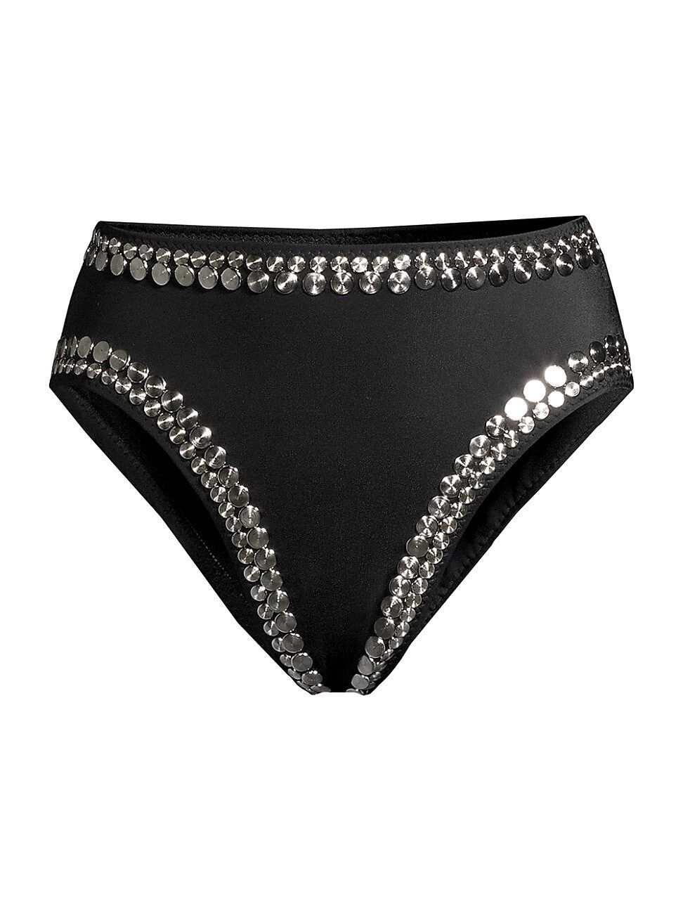 Studded High-Waist Bikini Bottoms | Saks Fifth Avenue