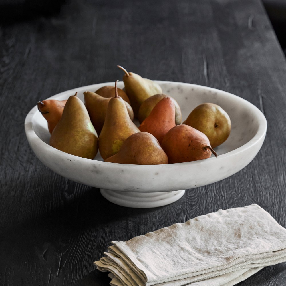 Williams Sonoma Marble Footed Fruit Bowl | Williams-Sonoma