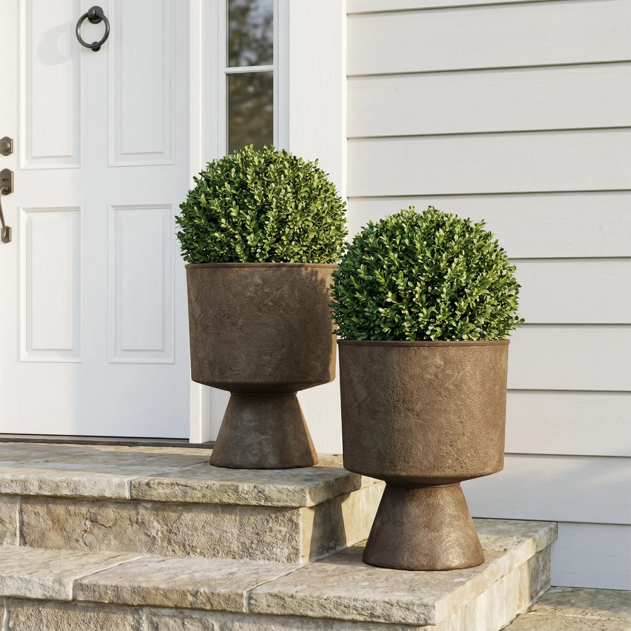 20.3 Inch Tall PE Cup-Shaped Planter Pots (Set of 2) | Wayfair North America