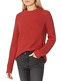Goodthreads Women's Relaxed-Fit Cotton Shaker Stitch Mock Neck Sweater | Amazon (US)