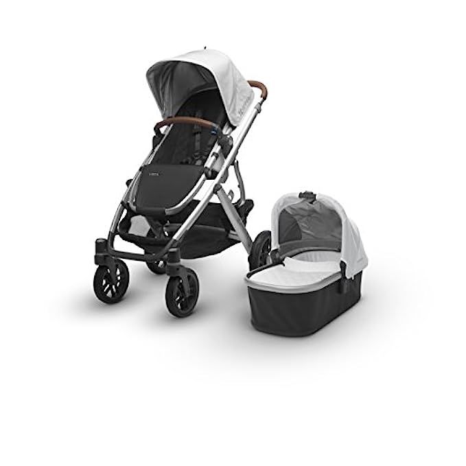 2018 UPPAbaby Vista Stroller - Loic (White/Silver/Saddle Leather) | Amazon (US)