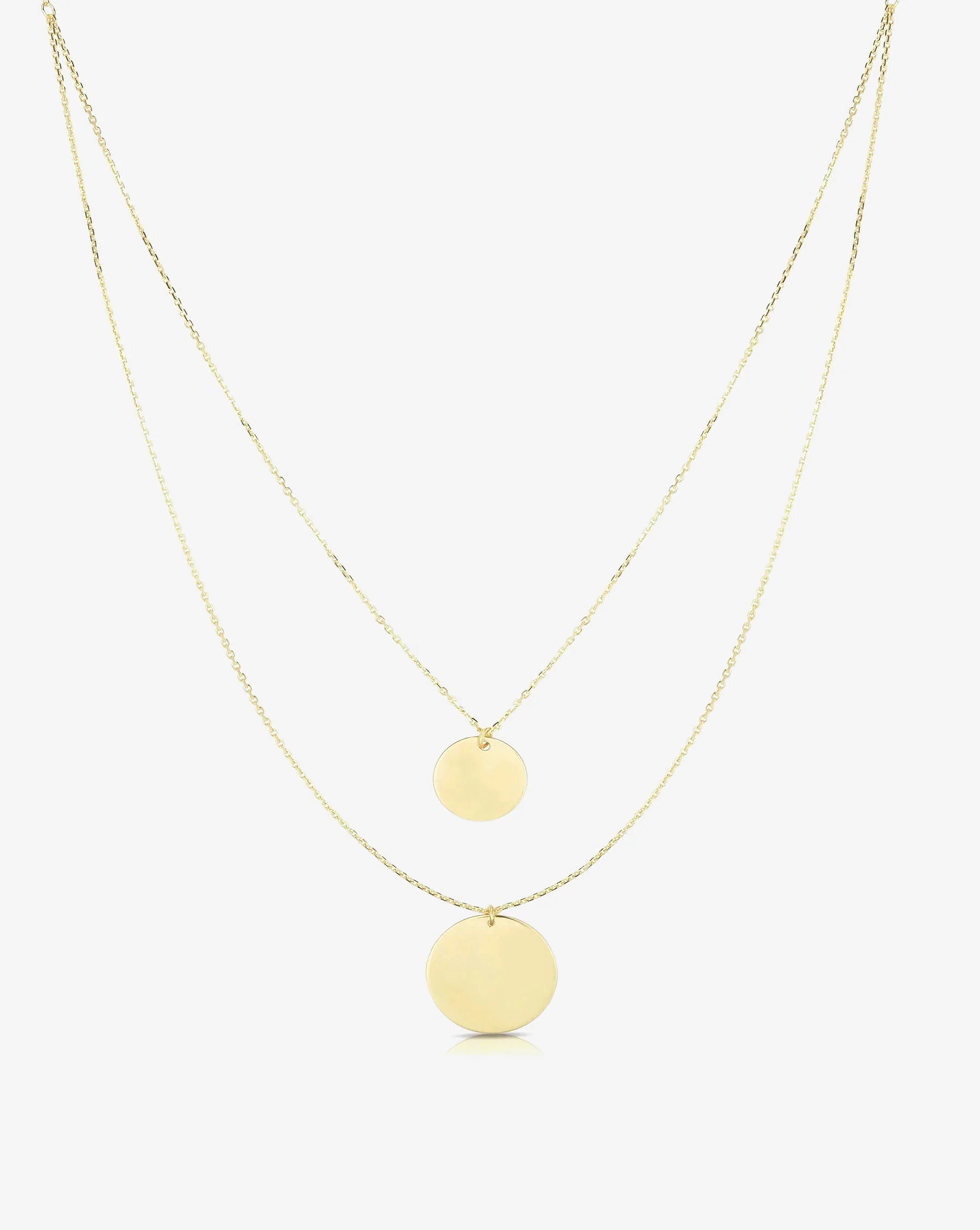 Engravable Coin Duo Necklace | Ring Concierge