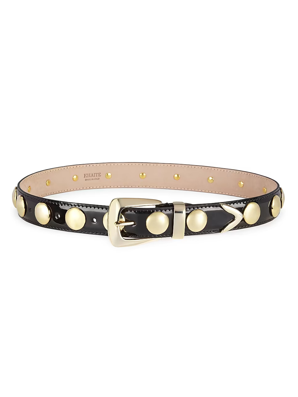 Khaite Benny Studded Leather Belt | Saks Fifth Avenue