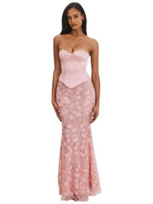Miss Circle Women's Uliya Strapless Mermaid Peplum Maxi Dress - Macy's | Macy's