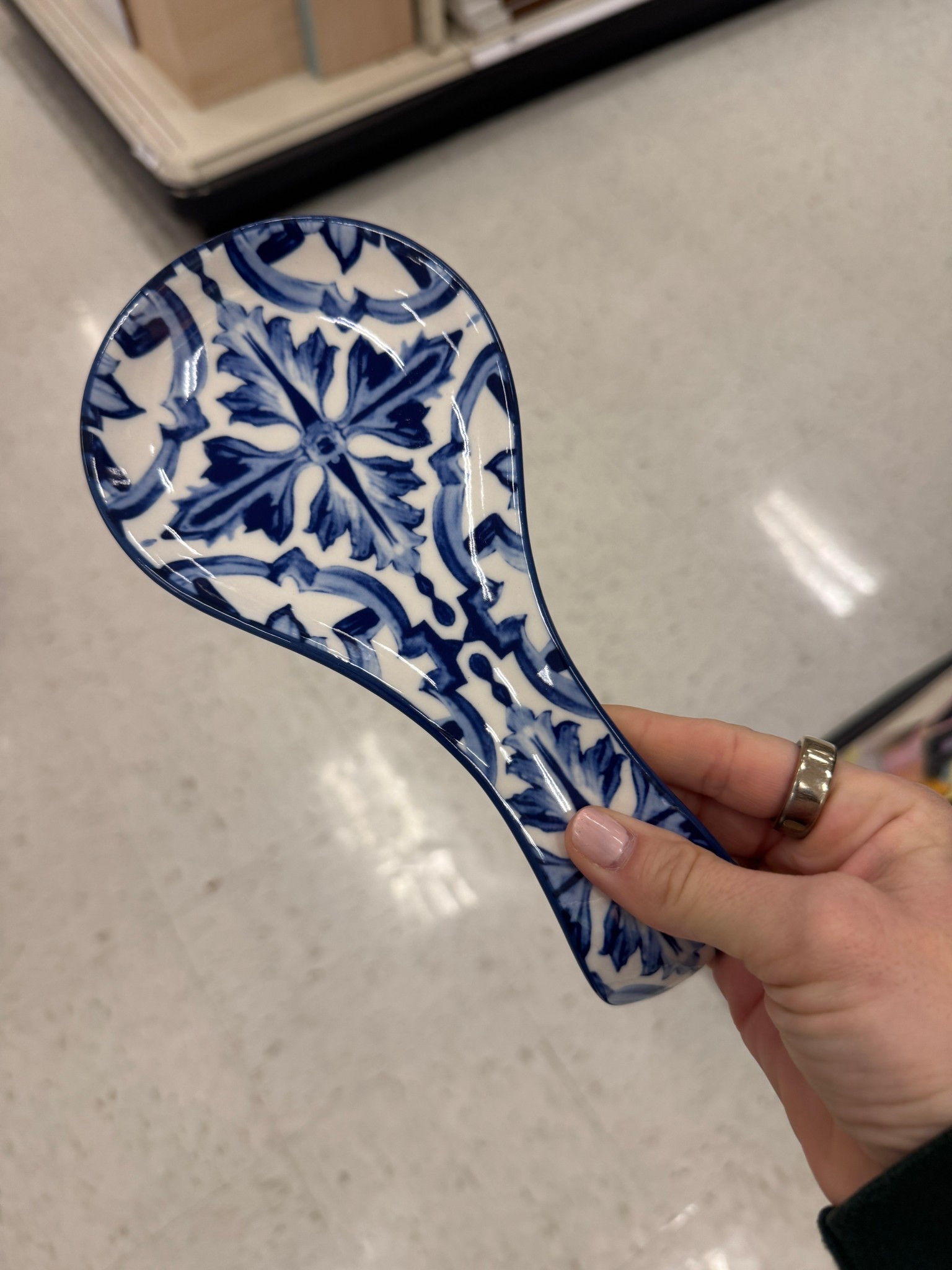 Blue & white Italian inspired painted ceramic spoon rest. Affordable functional kitchen decor. 

#LTKHome