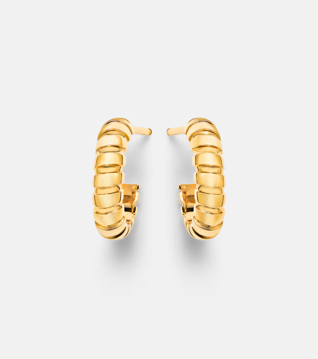 Bvlgari Tubogas 18kt gold hoop earrings | Mytheresa (INTL)