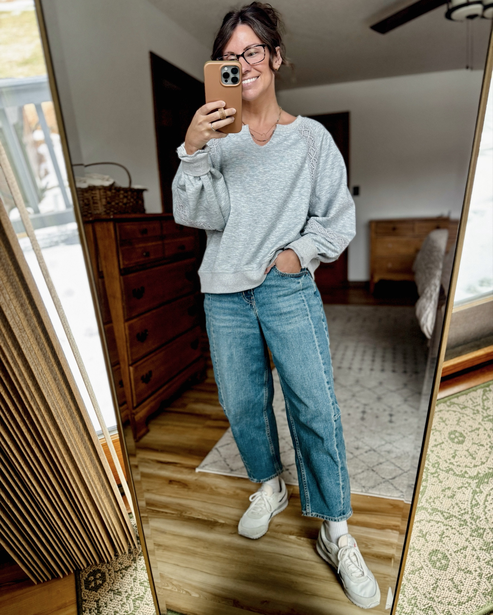MOMco outfit!

Small in my lace trim sweatshirt and 0 petite in my barrel jeans. My sneakers are size 6.5!

#LTKootd #LTKPetite #LTKSeasonal