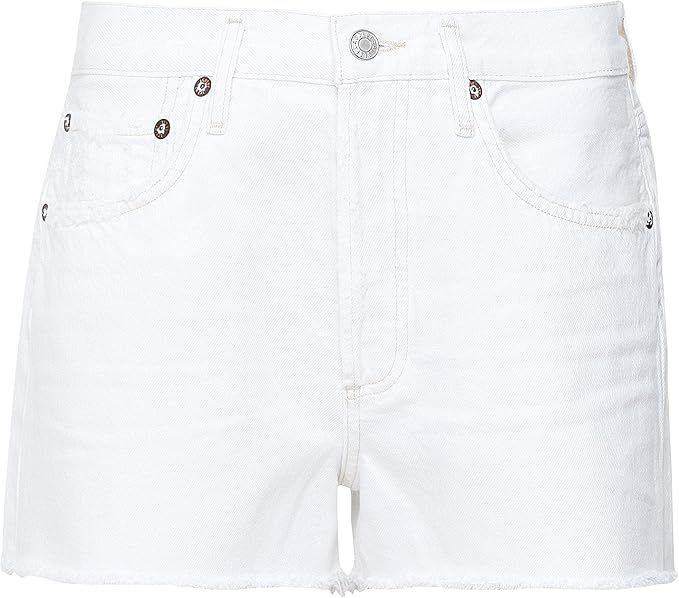AGOLDE Women's Parker Vintage Cut Off Denim Shorts White | Amazon (US)