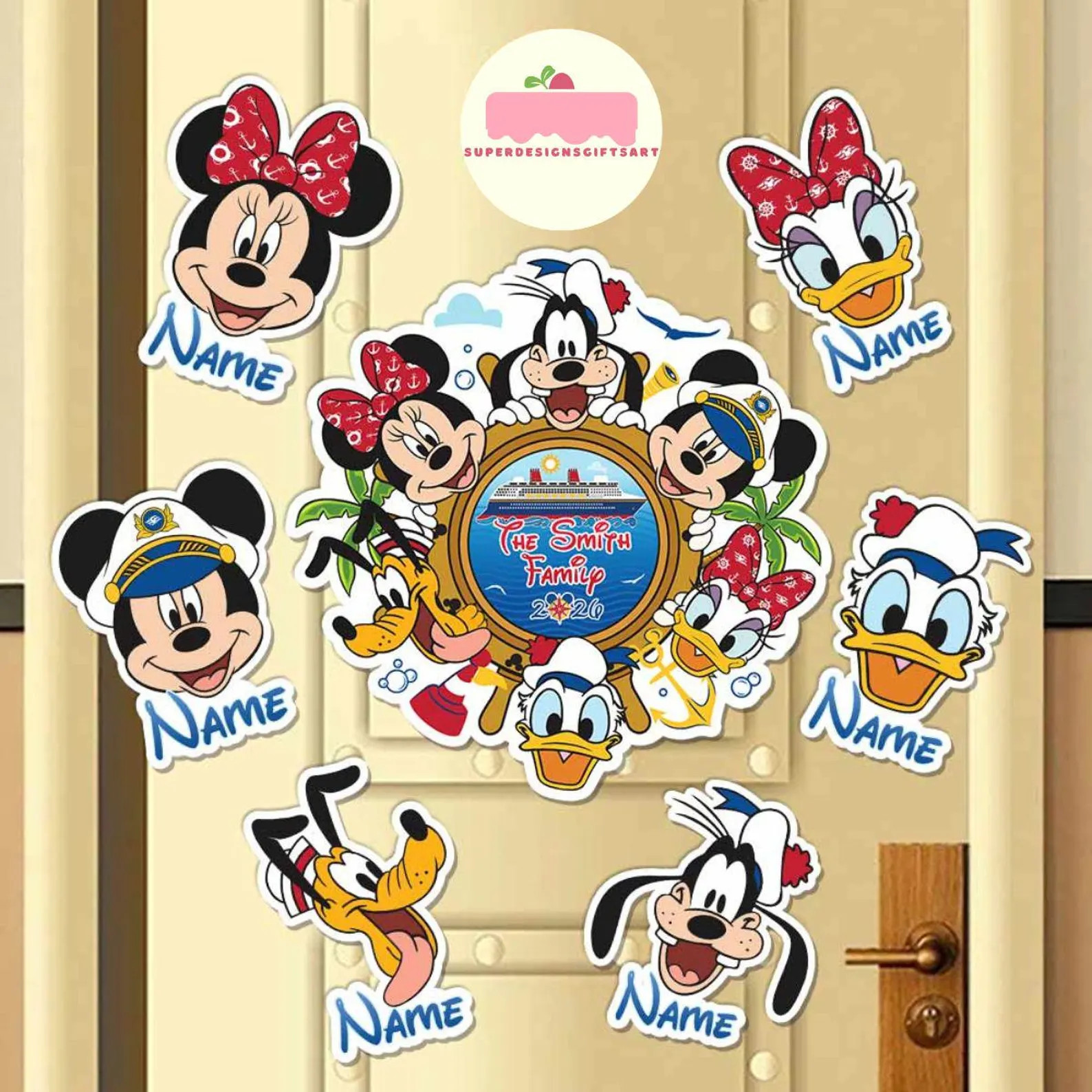 Personalized Disney Cruise Ship 2026 Stateroom Door, All Characters Mickey and Friends Door Magne... | Etsy (US)