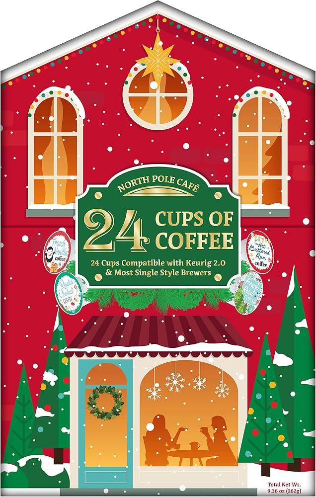 HOLIDAY COFFEE ADVENT CALENDAR GIFT SET / 24 Cups Of Premium Single-Serve 100% Arabica Holiday Fl... | Amazon (US)