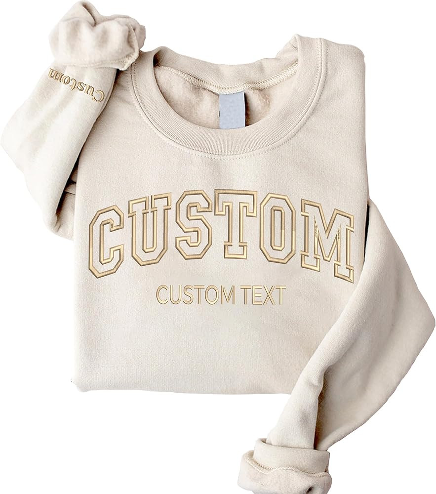 Custom Embroidered Sweatshirts and Hoodie Design Your Own, Personalized Sweatshirts Hoodie For Ev... | Amazon (US)