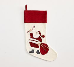 Holiday Icons Crewel Stockings | Pottery Barn (US)