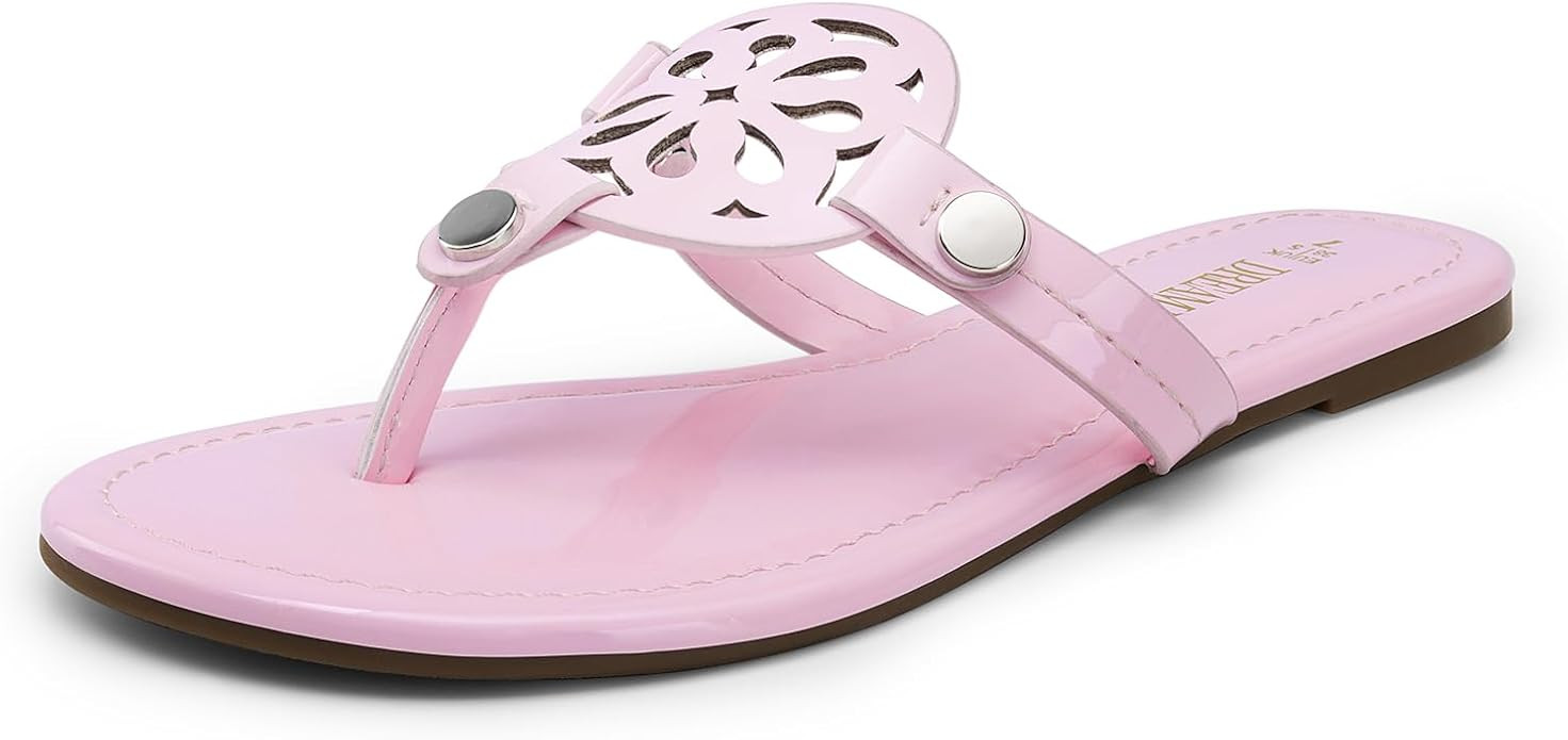 DREAM PAIRS Women's Flip Flops Comfortable Soft Cushion Slide Slip on Summer Beach Thong Flat San... | Amazon (US)
