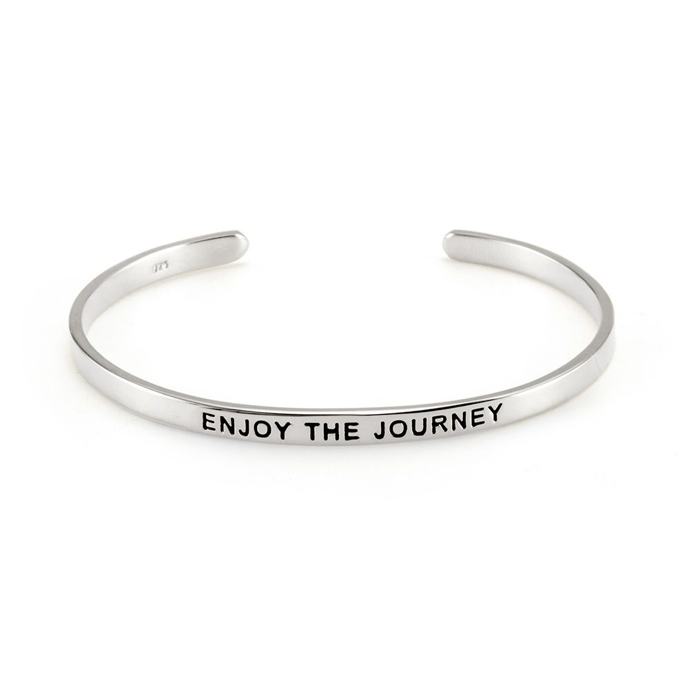 Enjoy The Journey Silver Message Bracelet | Eve's Addiction Jewelry