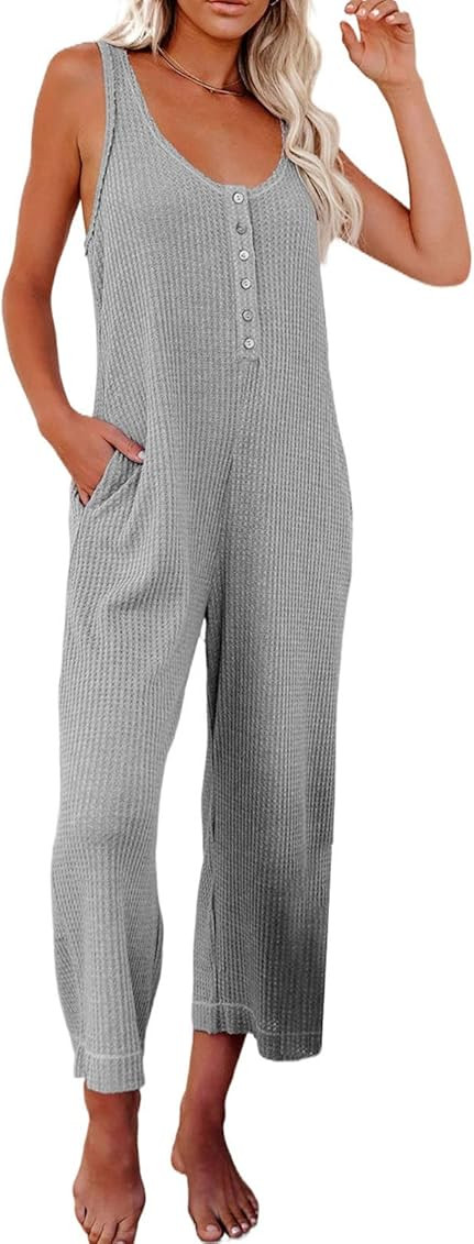 Waffle Knit Lounge Jumpsuit | Amazon (US)