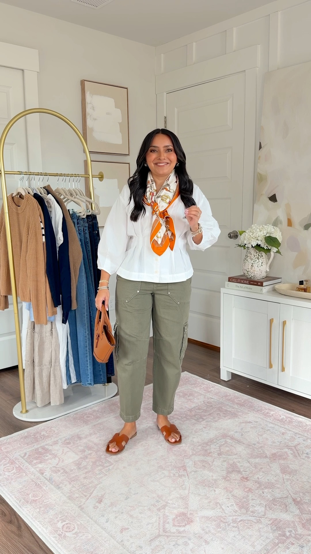 Spring Try On!
For reference: I’m 5’0, 32b bra size, and 2/26 in bottoms, pear shaped. 
*Everything I share is unaltered! TTS means true to size. Between size 5-6.5 in shoes

White button down size xs petite TTS
Green cargo pants size 2 petite TTS
Brown sandals size 5.5 TTS


#LTKootd #LTKgrwm #LTKSpringSale #LTKdayinmylife