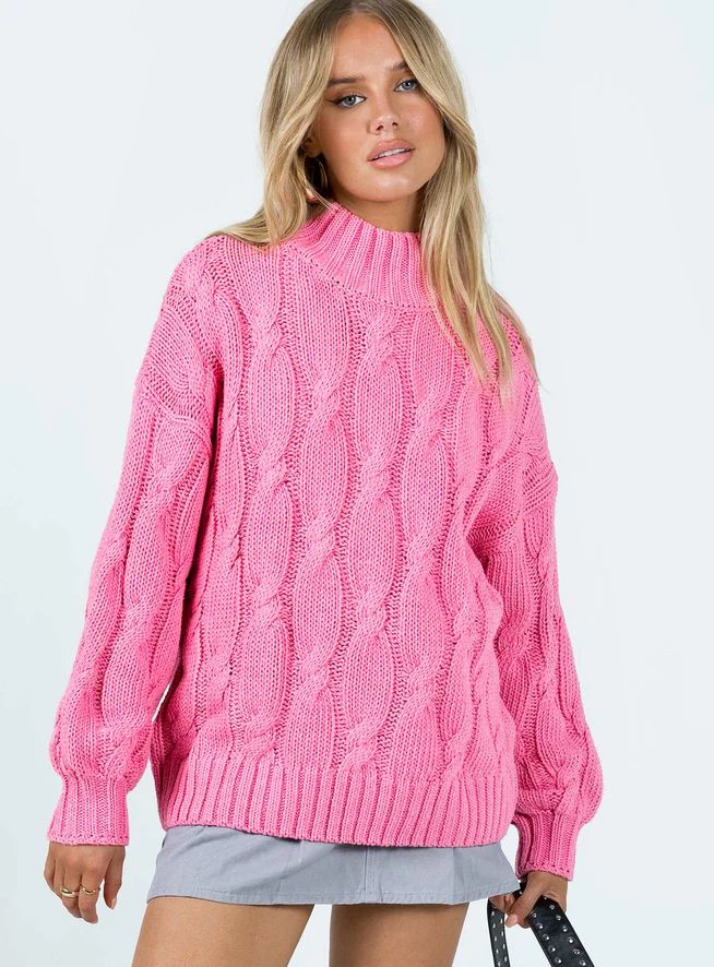 Jendi Sweater Pink | Princess Polly US