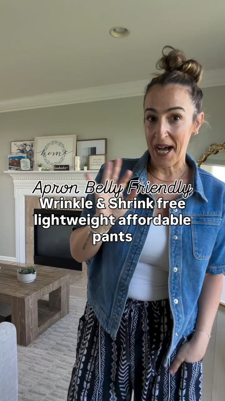 Absolutely love these and they have a coupon right now! I would honestly wear these daily. They are light, comfy and straight out the package didn’t need to be steamed, that’s a win in my book!

Definitely size down 1, I did a medium and need a small. I’m usually a size 8.
Tops are a medium and so are the pants. I'd size down in the pants a small would have been better. 

 #springoutfit #summeroutfit #businesscasual #apronbelly #summerpants #amazonpants #LTKootd #LTKOver40 #LTKMidsize