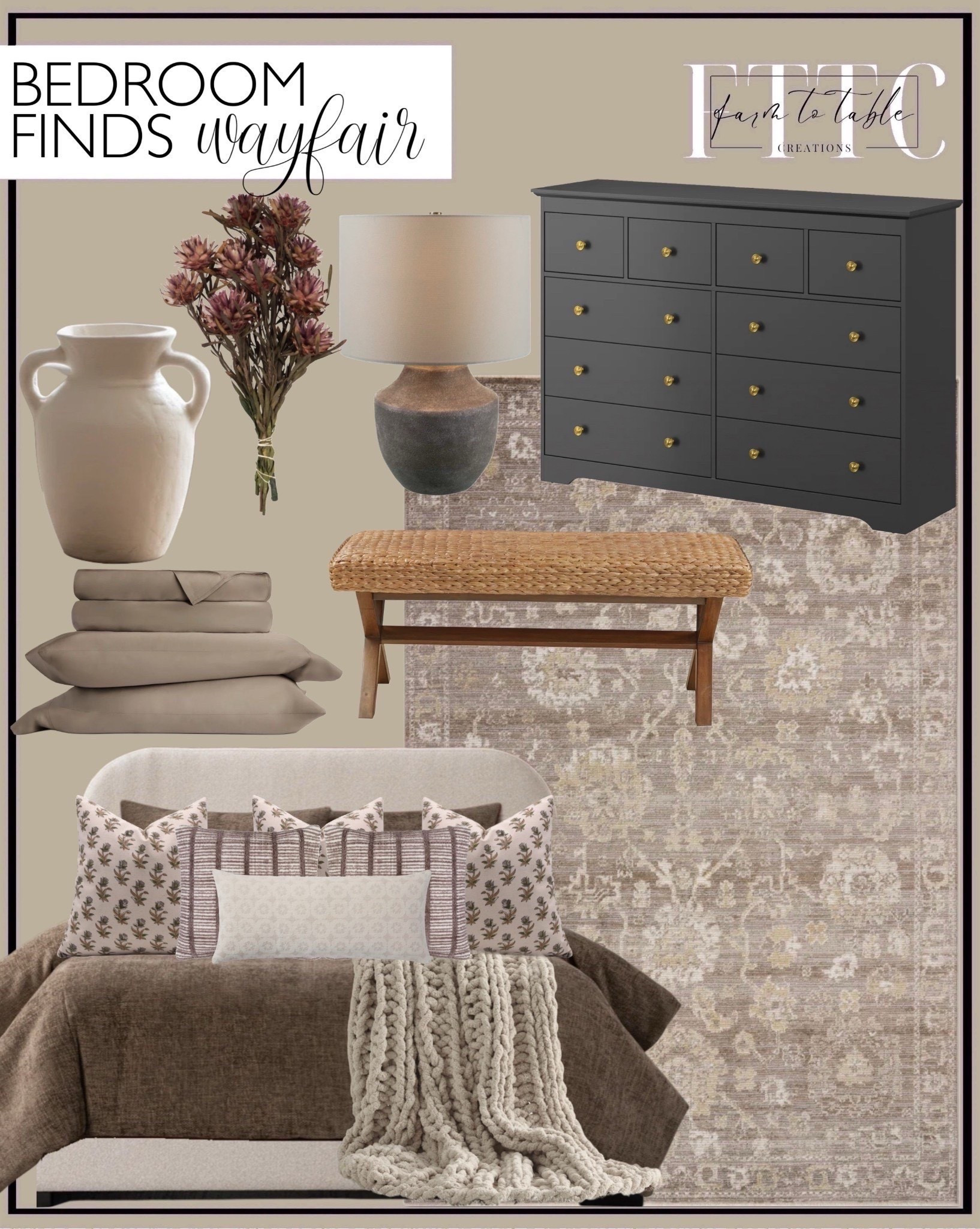 Wayfair Bedroom Finds for a Cozy, Collected Look

Follow @farmtotablecreations on Instagram for more curated home inspiration.

Create a beautiful, inviting bedroom with these Wayfair pieces! From the rich, textured bedding and soft, neutral sheets to the woven bench and warm wood accents, every detail brings comfort and style. Add in a statement dresser, cozy throw, and layered pillows to finish the look. Perfect for refreshing your space for the new season.

#Wayfair #BedroomDecor #NeutralBedroom #BedroomInspo #CozyHome #WayfairFinds #NeutralDecor #HomeStyling 

#LTKHome #LTKSaleAlert #LTKCyberWeek