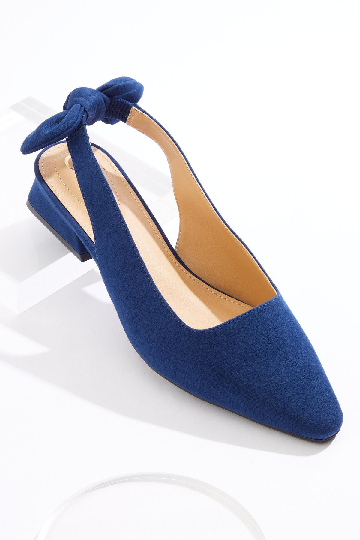 Block Heel Bow Slingback Heels | Cato Fashions