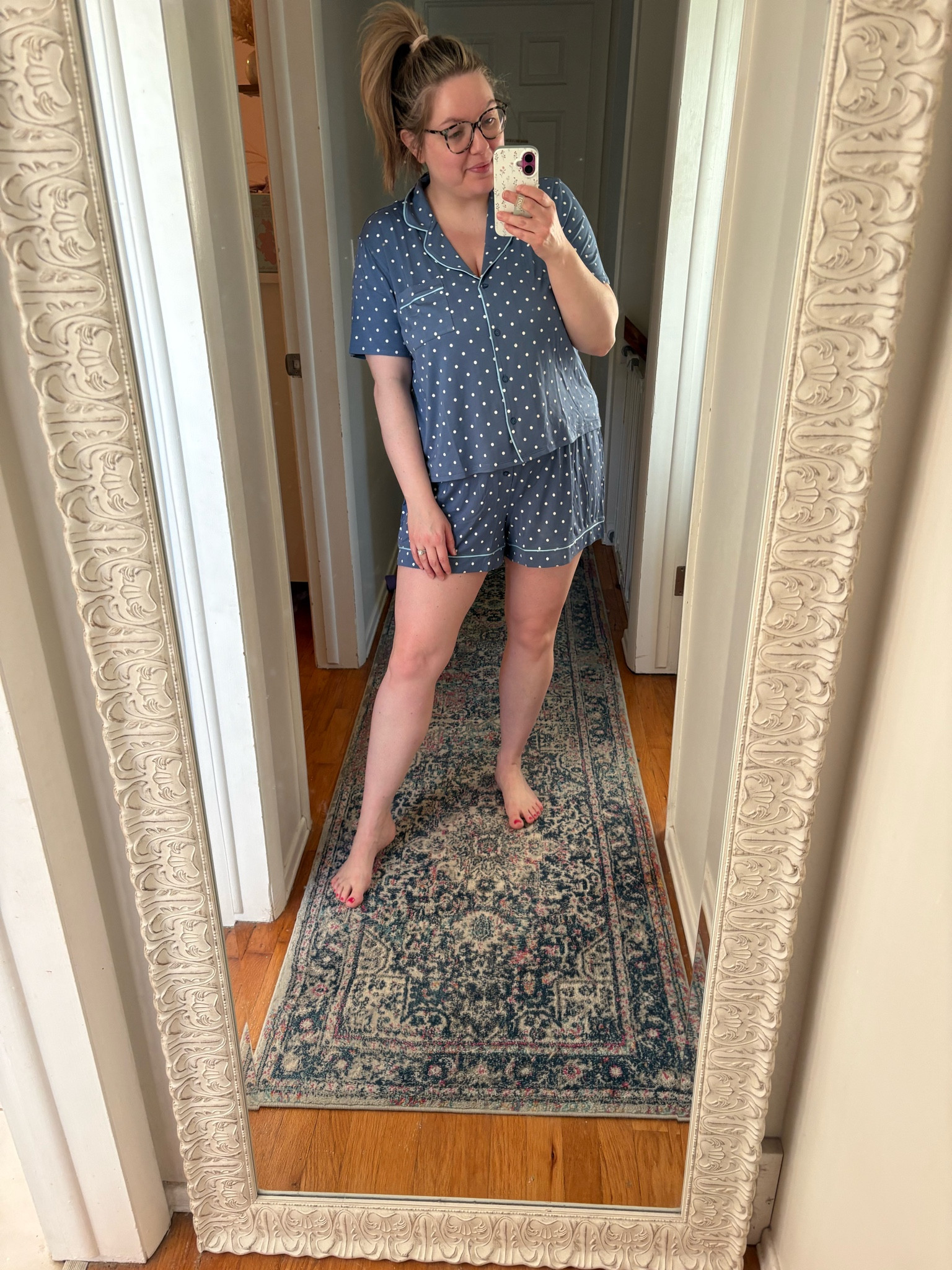 There’s just something about a matching pj set that feels like self care. I love these super soft and stretchy ones.  

Top- XL 
Bottoms - L and they’re roomy!



#LTKMidsize #LTKMothersDay #LTKSeasonal