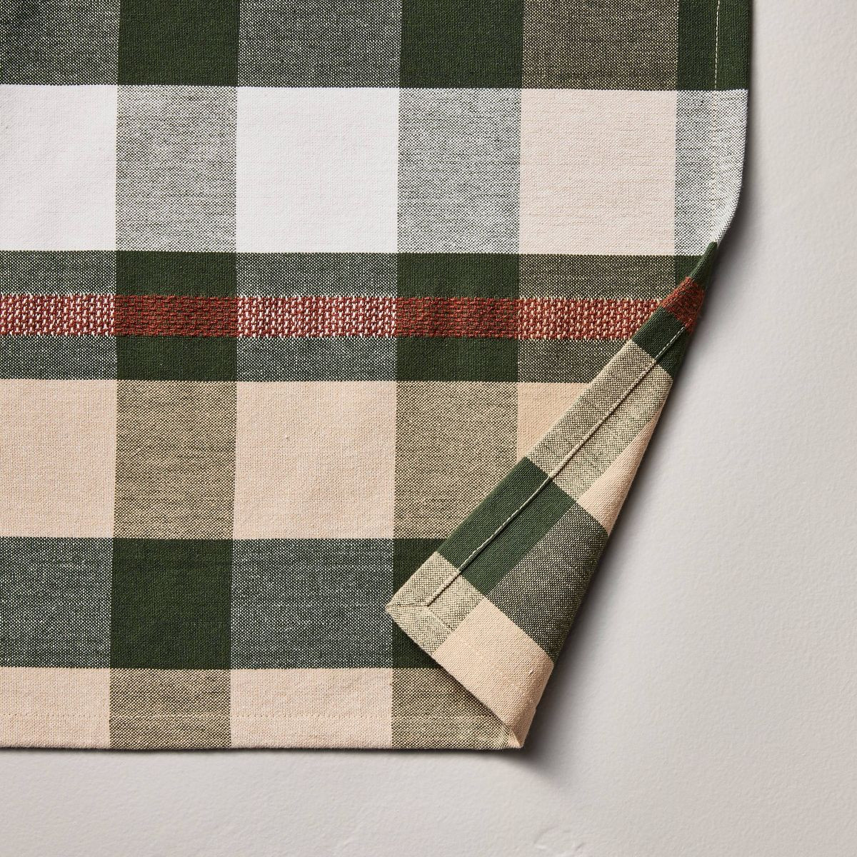84"x60" Tablecloth Toffee/Green Plaid - Hearth & Hand™ with Magnolia | Target