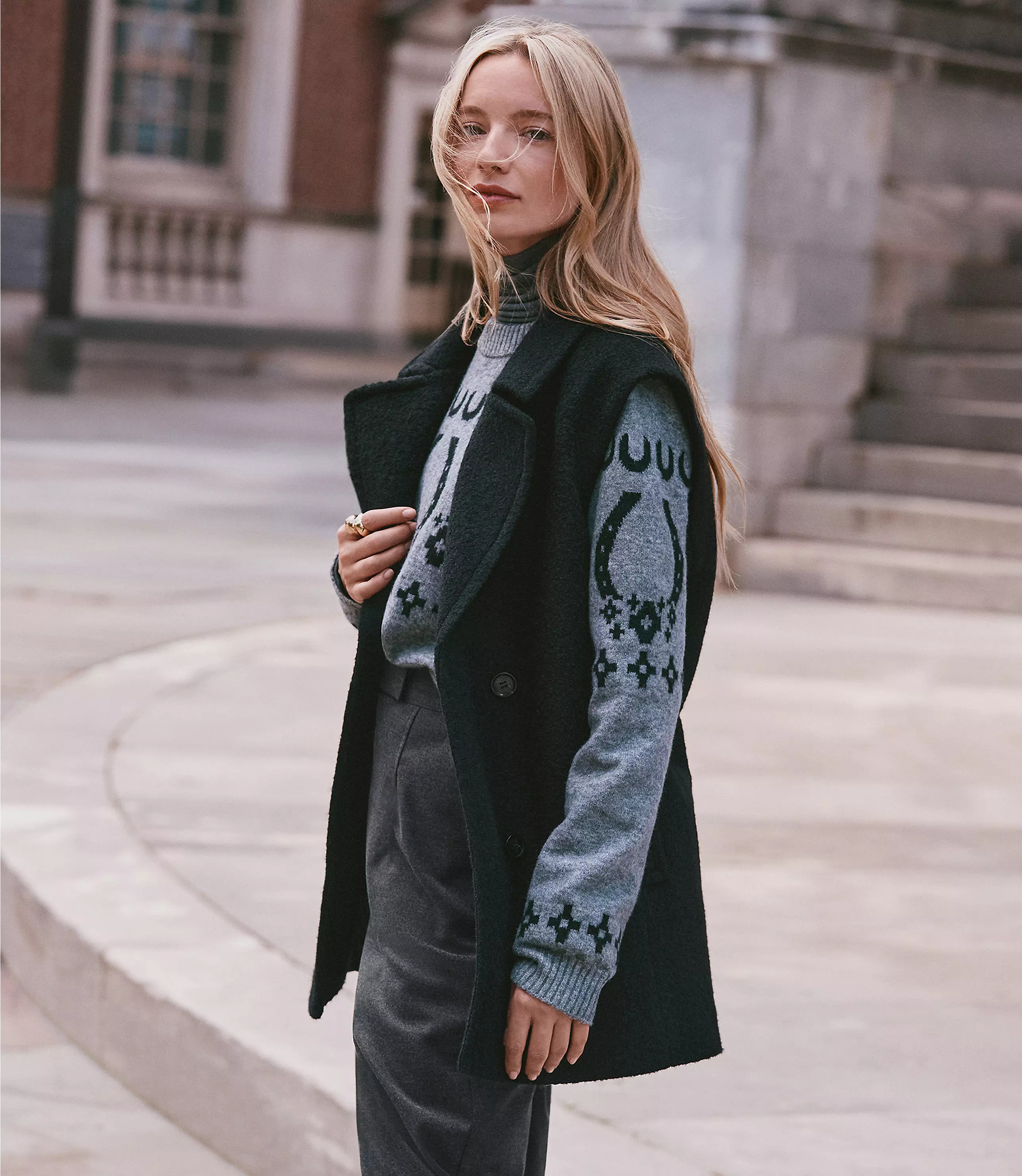 Double Breasted Sleeveless Jacket | LOFT