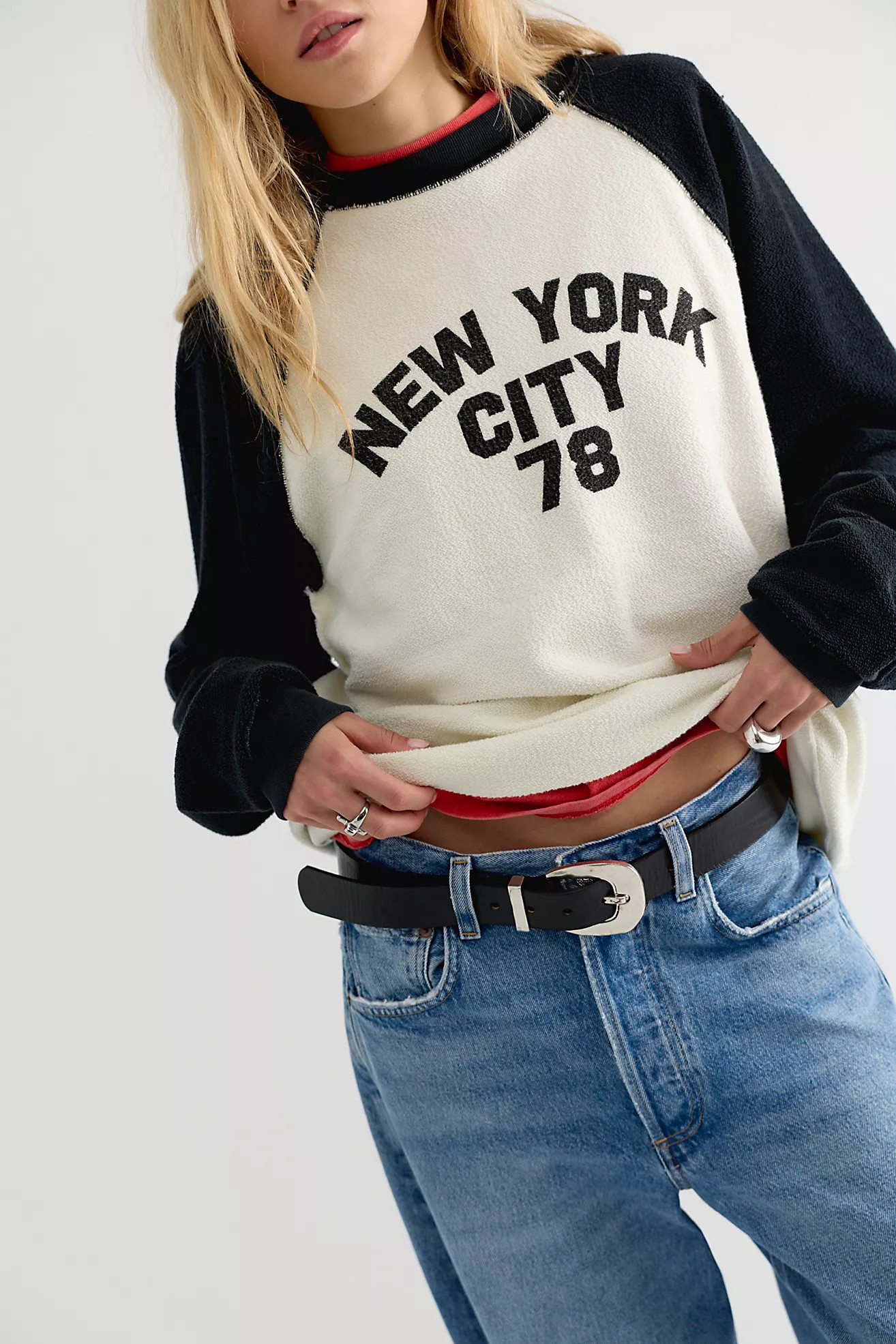 Original Retro Brand New York Raglan Crewneck Sweatshirt | Free People (Global - UK&FR Excluded)