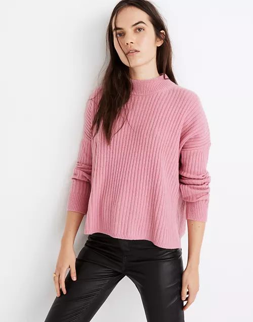 (Re)sourced Cashmere Ribbed Mockneck Pullover Sweater | Madewell