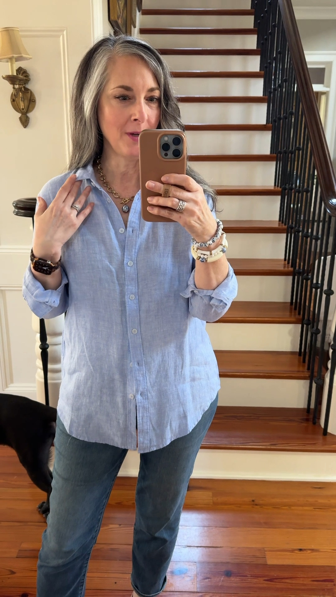 Lovely French blue linen button up with jeans and blue and white jewelry is the perfect spring look. 

Quince | Birdies | Amazon Jewelry | Chicos

#LTKStyleTip #LTKOver40 #LTKWatchNow