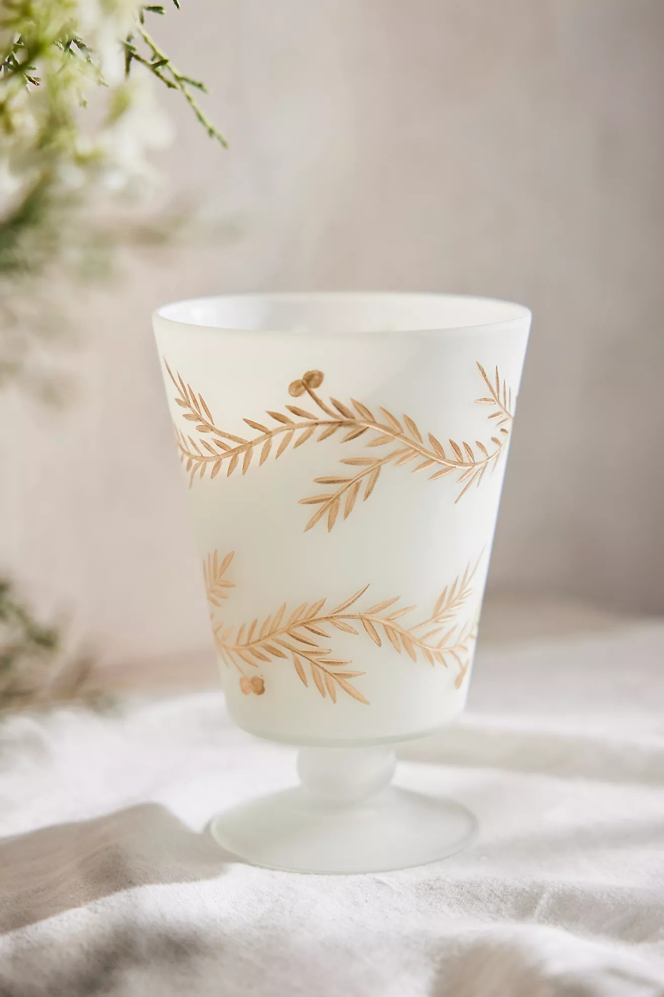 Etched Metallic Garland Vase, Small | Anthropologie (US)