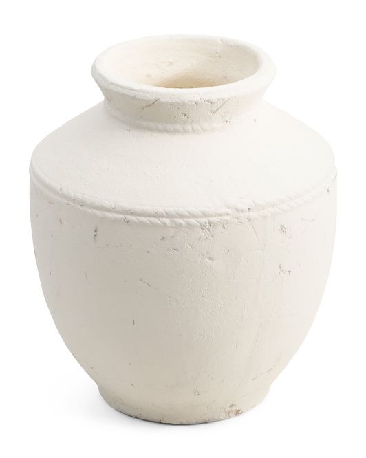 14in Textured Terracotta Urn Vase | TJ Maxx