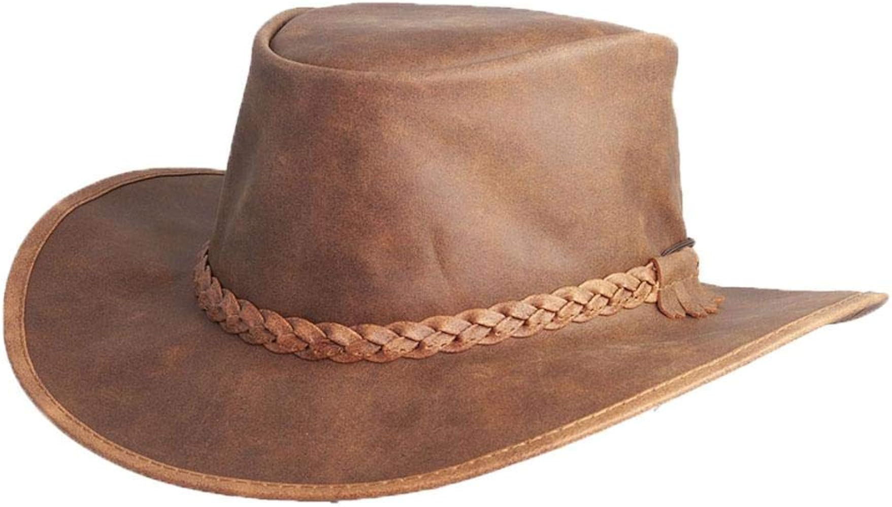 Crusher Leather Cowboy Hat | Premium Crushable Outback Hat | Handcrafted & Durable for Travel | Amazon (US)