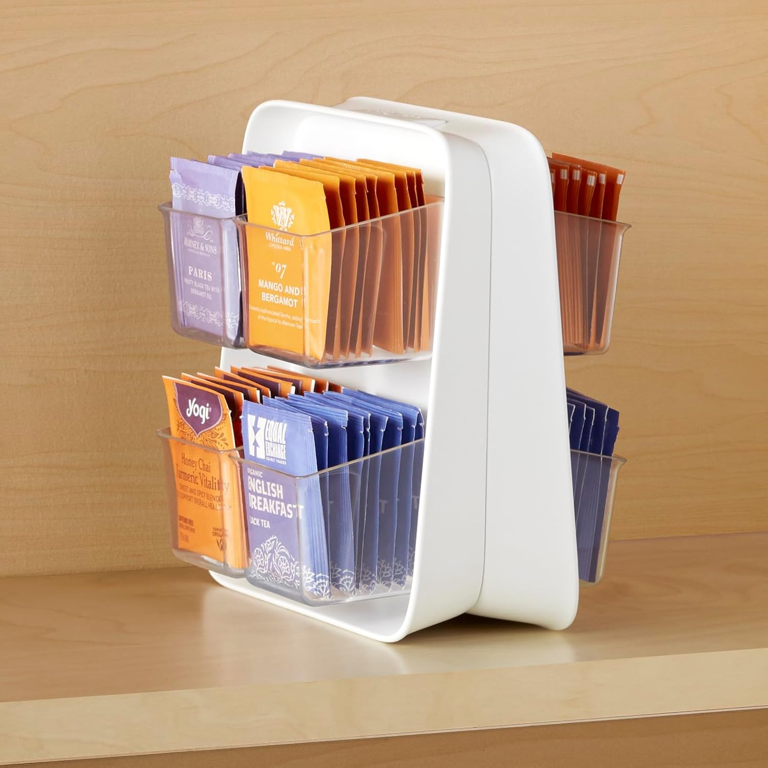 YouCopia SipStation 80 Tea Bag Organizer, Cabinet to Counter Tea Bag Caddy | Amazon (US)