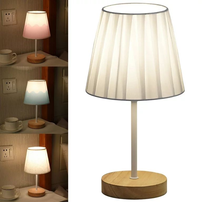 Small Table Lamp for Bedroom, Bedside Lamps for Nightstand, Wood Night Stand Light Lamp for Kids ... | Walmart (US)