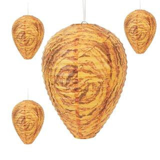 Paper Wasp Nest Trap Decoy Hanging Wasp Nest Stay Away from Wasps Hornets 4-Pack | The Home Depot