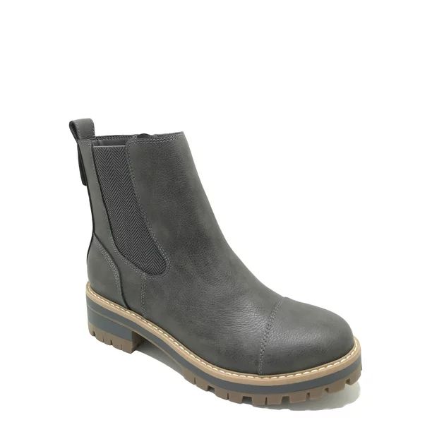 Time and True Women's Lug Chelsea Boot (Wide Width Available) - Walmart.com | Walmart (US)