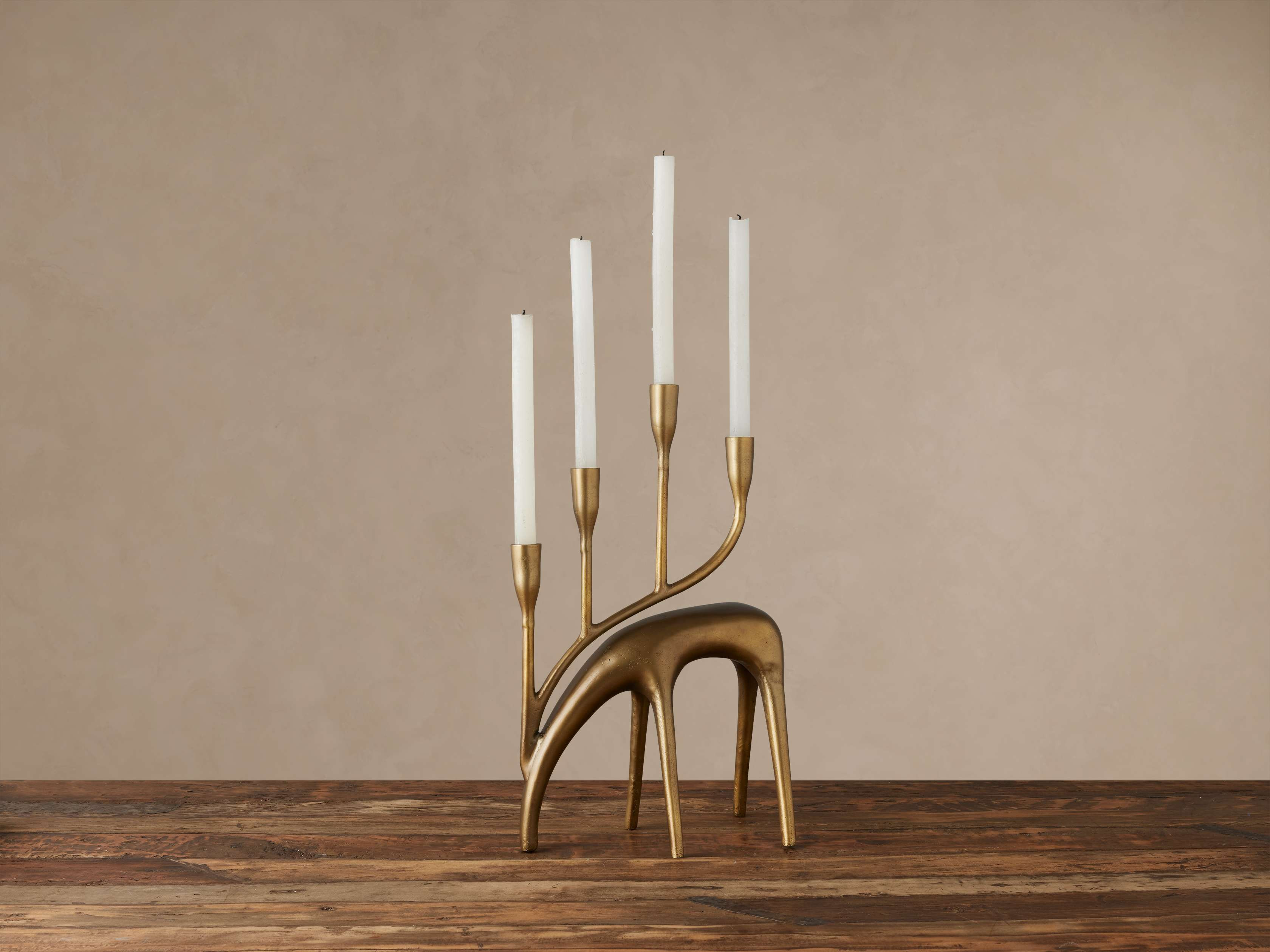 Grazing Deer Taper Holder | Arhaus