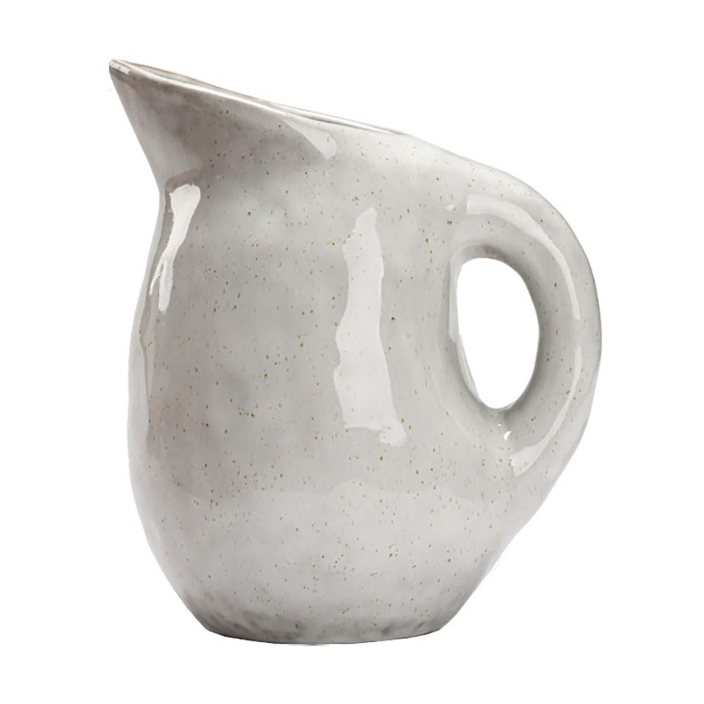 Neutral White Gray Ceramic Vase, Wabi Sabi Style Pitcher Vases, Rustic Minimalist Home Decor Cent... | Amazon (US)