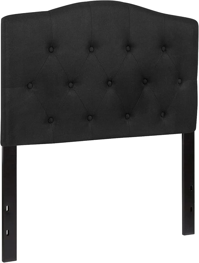 Flash Furniture Cambridge Tufted Upholstered Twin Size Headboard in Black Fabric | Amazon (US)