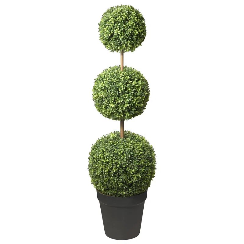 64'' Adjustable Faux Boxwood Topiary in Pot | Wayfair North America