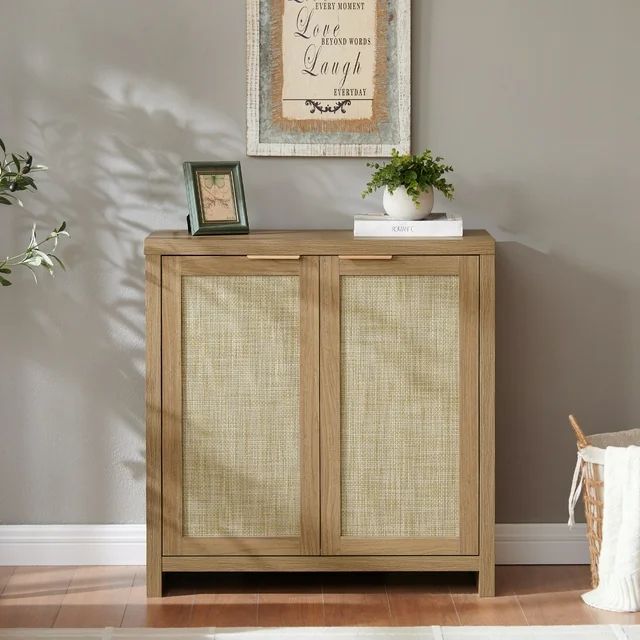 OAKHAM Sideboard Buffet Cabinet with Rattan Doors, Kitchen Cupboard Console Storage Cabinet with ... | Walmart (US)