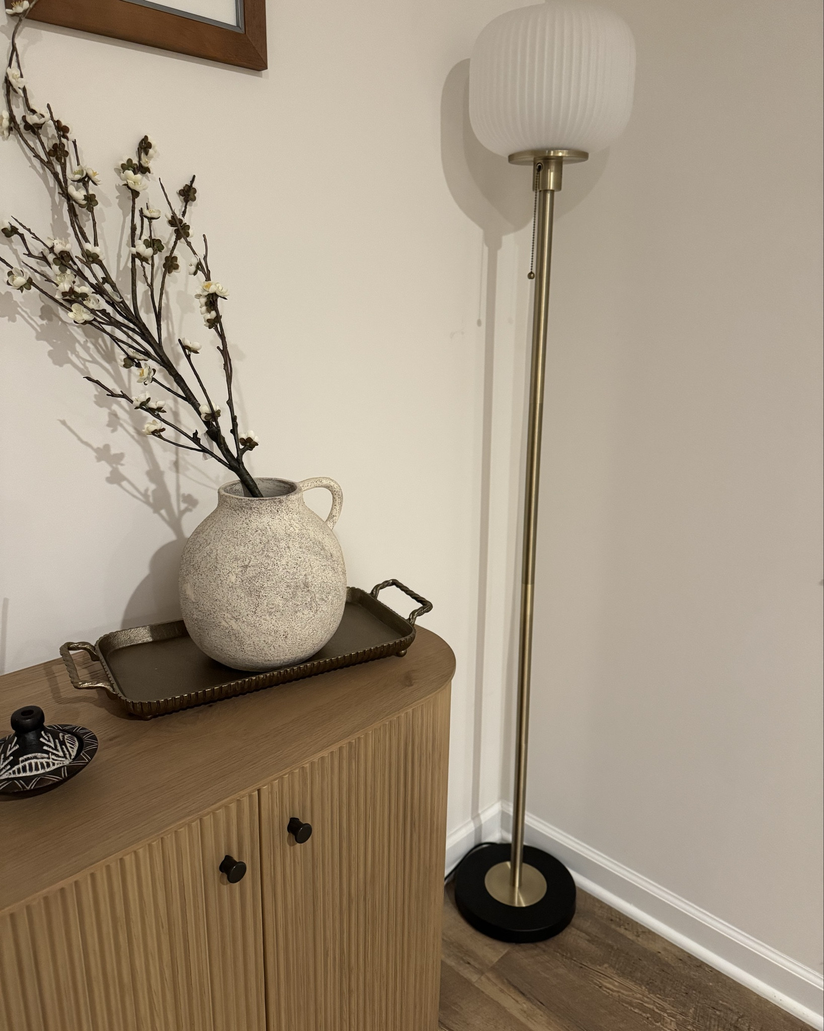 Love my new lamp. She just got delivered today. The fluted globe goes perfectly with our fluted furniture. I also purchased the matching (smaller) lamp to fill some empty space on my side table, but she doesn’t arrive for a few more days. I’ll link her now anyway  

#LTKOver40 #LTKHome