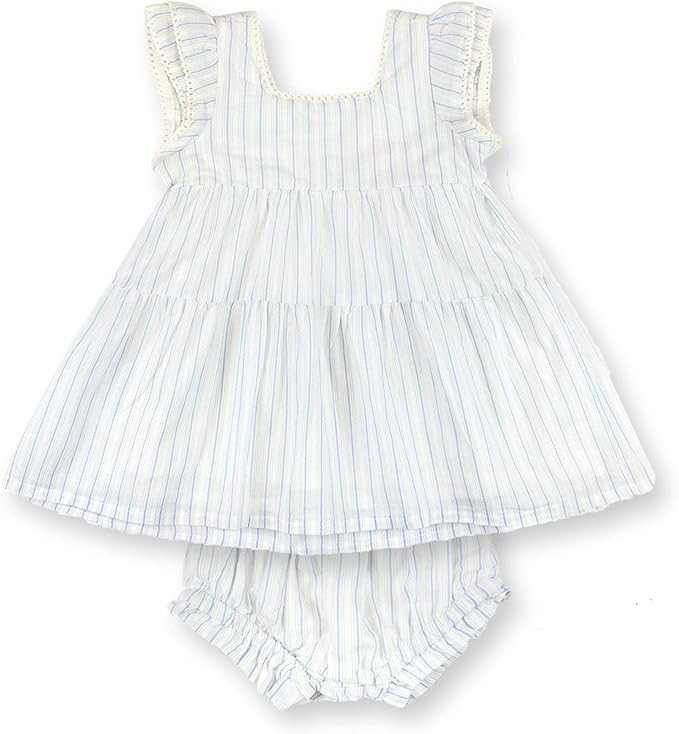 Hope & Henry Layette Baby Girl Woven Swing Top and Ruffle Bloomer 2-Piece Set | Amazon (US)