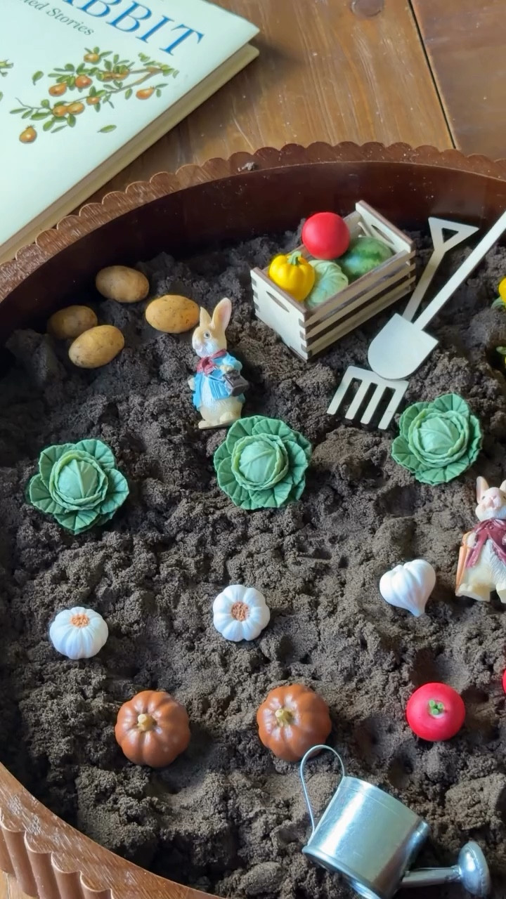 Bringing a little whimsy into our homeschool days with some Peter Rabbit sensory play! 🐰 I had so much fun putting this together! 

These miniature vegetables from @minigarden_store were the star and truly made it all come to life! 🥕🥬🌽I cannot believe how incredibly real they look! 

Now for a limited time you can use my code JENNA20 for 20% off your order! 

🔗Comment PLAY for links! 

#sensoryplayideas #whimsical_childhood #montessori