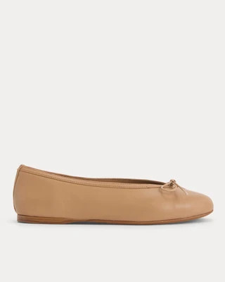 Everlane Made in Italy Ballet Flat In Affogato, Size 8.5, Leather | Everlane